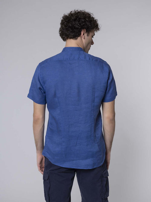 Camicia in lino coreana|Colore:Bluette