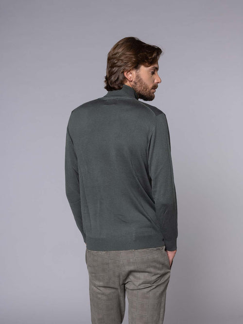 Maglia collo alto basic|Colore:Verde militare