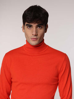 Maglia collo alto basic|Colore:Arancio