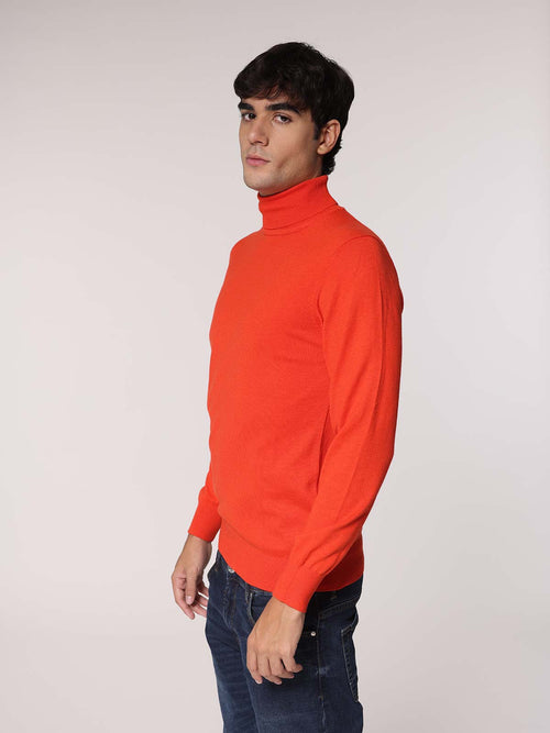 Maglia collo alto basic|Colore:Arancio