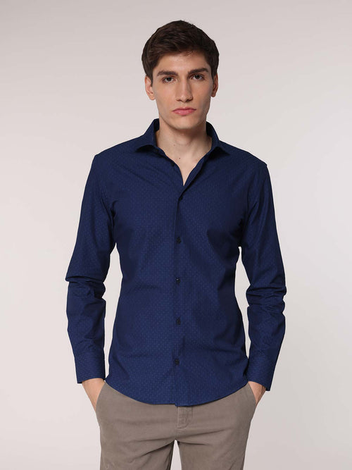 Camicia fantasia collo francese|Colore:3