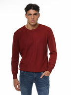 Maglia girocollo intarsio|Colore:Ruggine