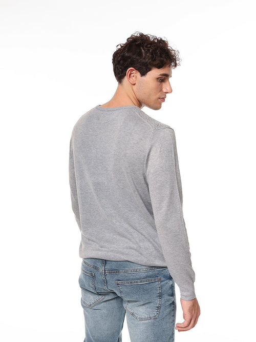 Maglia girocollo rombi|Colore:Grigio chiaro