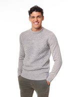 Maglia girocollo treccia|Colore:Grigio chiaro