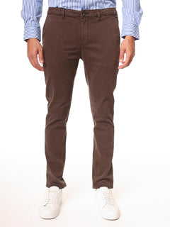 Pantaloni gabardine tasca America|Colore:Moro