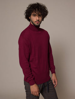 Maglia collo alto basic|Colore:Bordeaux