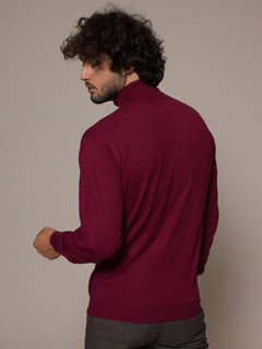 Maglia collo alto basic|Colore:Bordeaux